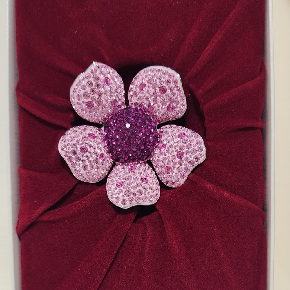 RARE Swarovski Fuchsia Pink Daisy
